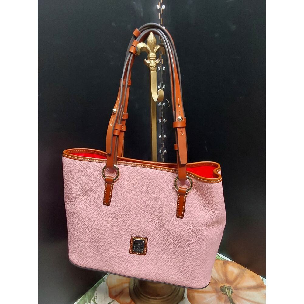 Dooney & Bourke Pink Pebbled grain leather Shoulder bag matching wristlet